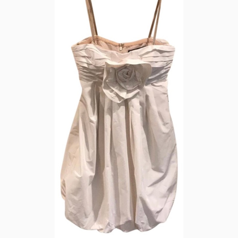 BCBG Maxazria Strapless Off-White Cocktail Dress